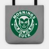 Mornings Suck Starbucks Parody Vampire Tote Official Vampire Diaries Merch