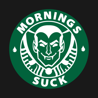 Mornings Suck Starbucks Parody Vampire Tank Top Official Vampire Diaries Merch