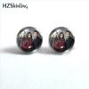 2021 New The Vampire Diaries Stud Earring TV Series Round Earrings Handmade Glass Dome Photo Printed - Vampire Diaries Merch