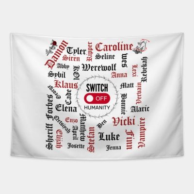 Tvd Characters Switch Off Humanity Tapestry Official Vampire Diaries Merch