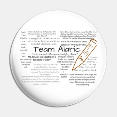 Team Alaric Pin Official Vampire Diaries Merch