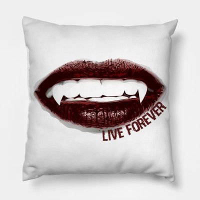 Live Forever Throw Pillow Official Vampire Diaries Merch
