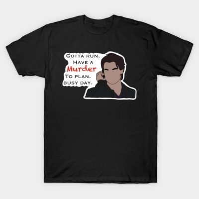 Damon Busy Day Sticker T-Shirt Official Vampire Diaries Merch