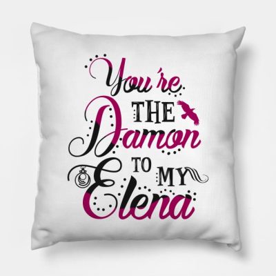Damon To My Elena Throw Pillow Official Vampire Diaries Merch