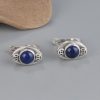 Lapis Lazuli The Vampire Diaries Coin Earring S925 Pure Silver Ear Clip Classic Women Earrings Exquisite 1 - Vampire Diaries Merch