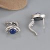 Lapis Lazuli The Vampire Diaries Coin Earring S925 Pure Silver Ear Clip Classic Women Earrings Exquisite 3 - Vampire Diaries Merch