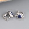Lapis Lazuli The Vampire Diaries Coin Earring S925 Pure Silver Ear Clip Classic Women Earrings Exquisite 5 - Vampire Diaries Merch
