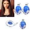 The Vampire Diaries Earrings Katherine Blue Crystal Ear Studs Movie Elegance Jewelry for Women Gift - Vampire Diaries Merch