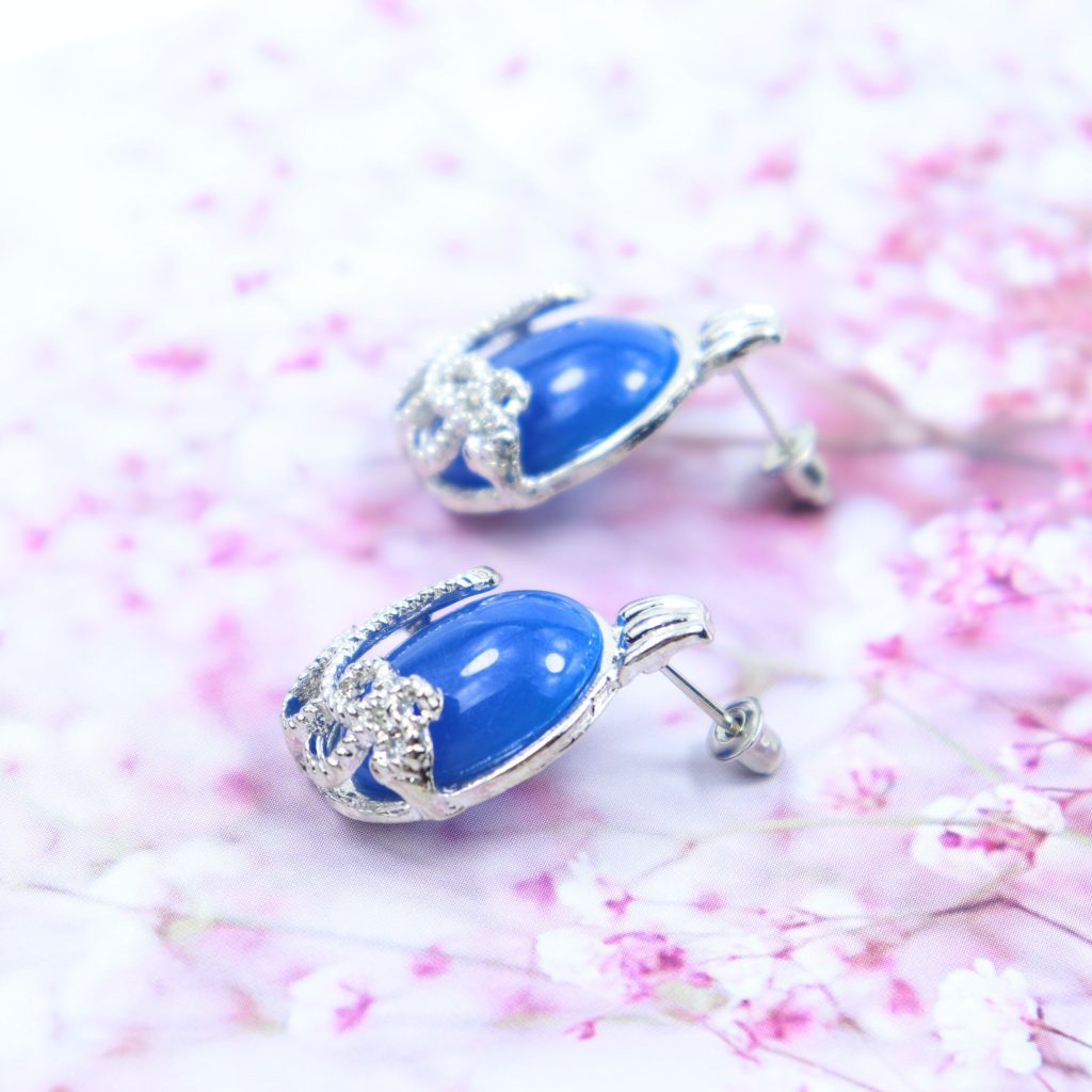 The Vampire Diaries Earrings Katherine Blue Crystal Ear Studs Movie Elegance Jewelry for Women Gift 2 - Vampire Diaries Merch
