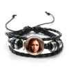 The Vampire Diaries Leather Bracelet TV Series Elena Stefan Characters Glass Dome Bracelets Handmade Jewelry Gifts 1 - Vampire Diaries Merch