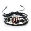 The Vampire Diaries Leather Bracelet TV Series Elena Stefan Characters Glass Dome Bracelets Handmade Jewelry Gifts 3 - Vampire Diaries Merch