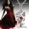 The Vampire Diary Originals Family Bonnie Bennett Almandine Garnet Talisman Necklace cosplay movie jewelry - Vampire Diaries Merch